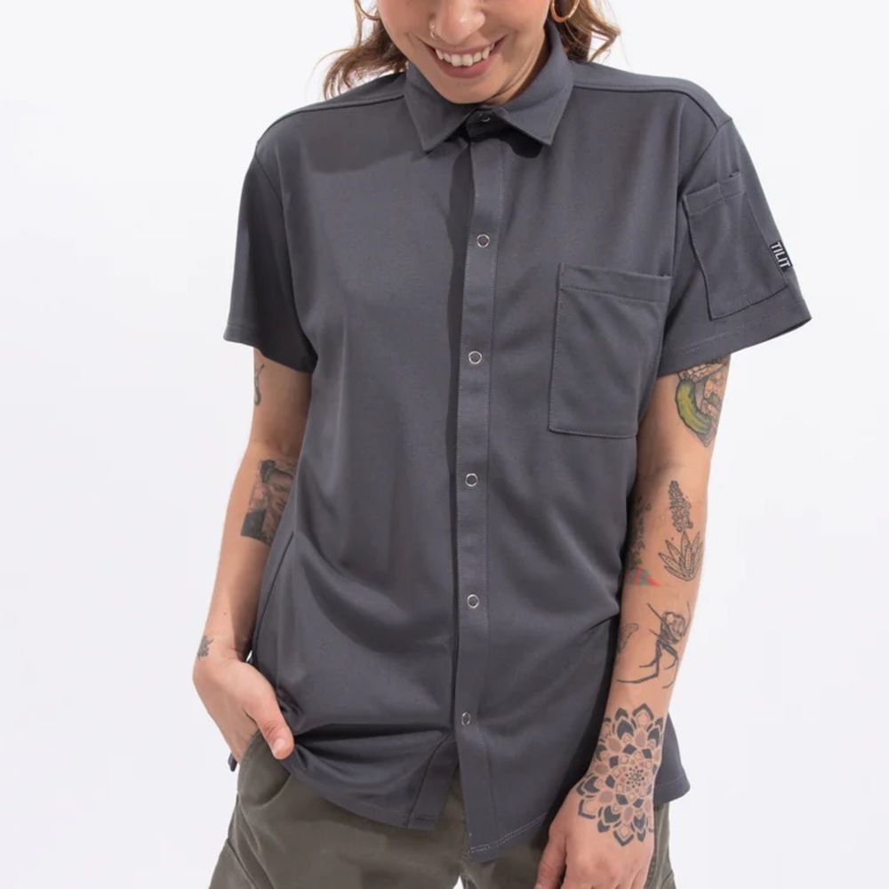 Tilit NYC Gray Chef Polo NBW 3XL Unisex Mens Womens
